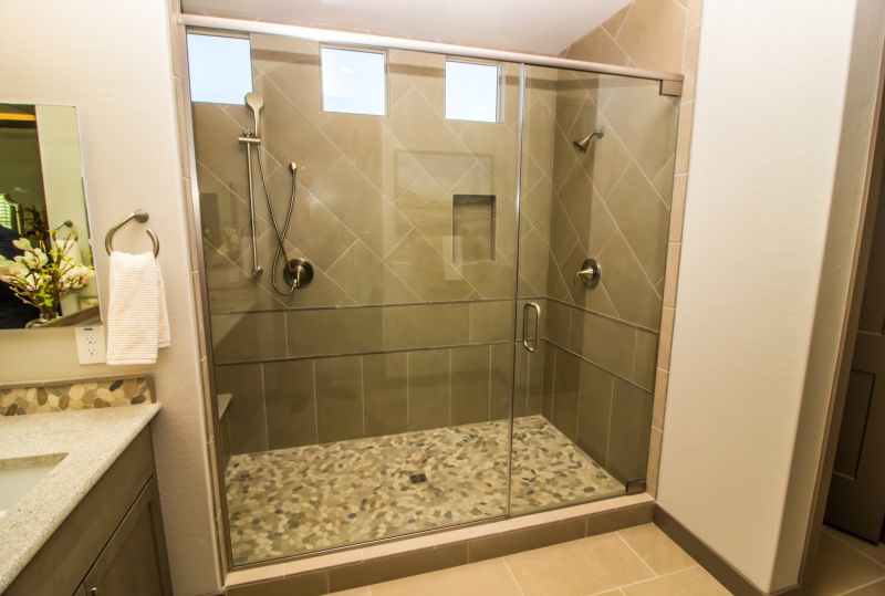 Luxurious Shower with Glass Doors